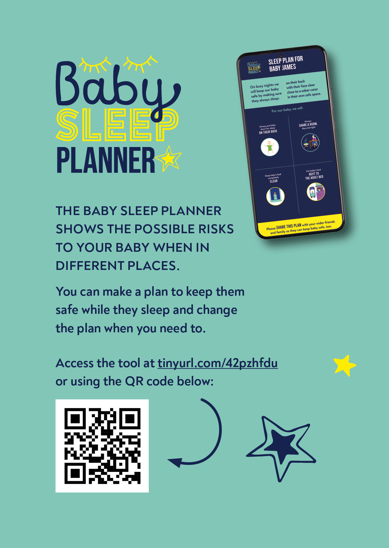 UoB_Baby Sleep Planner A6 card with QR code